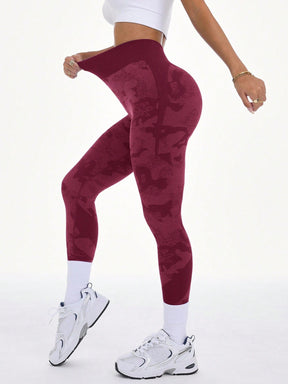 Legging Fitness Cintura Alta Estampada Com Efeito Modelador