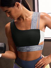 Top One Shoulder Média Sustentação Com Alça Estampada