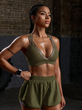 Top Decote Profundo Média Sustentação Com Alças Estilo Strappy