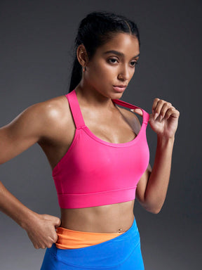 Top Alças Largas Alta Sustentação Com Alças Cruzadas