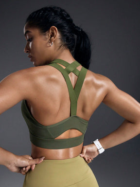 Top Alças Largas Alta Sustentação Com Alças Cruzadas