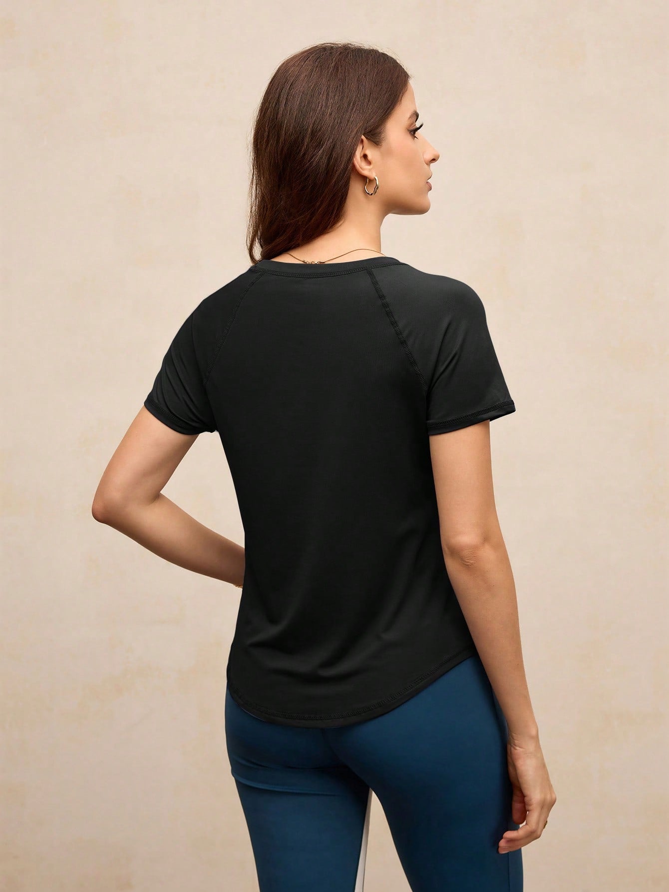 Camisa Fitness Dry Com Recortes Raglan Estilo Treino