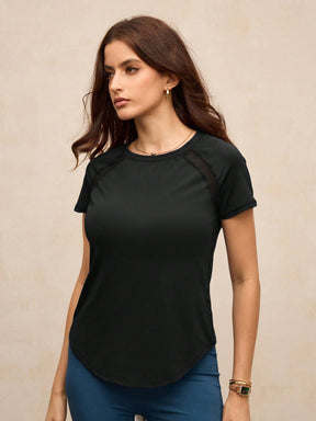 Camisa Fitness Dry Com Recortes Raglan Estilo Treino