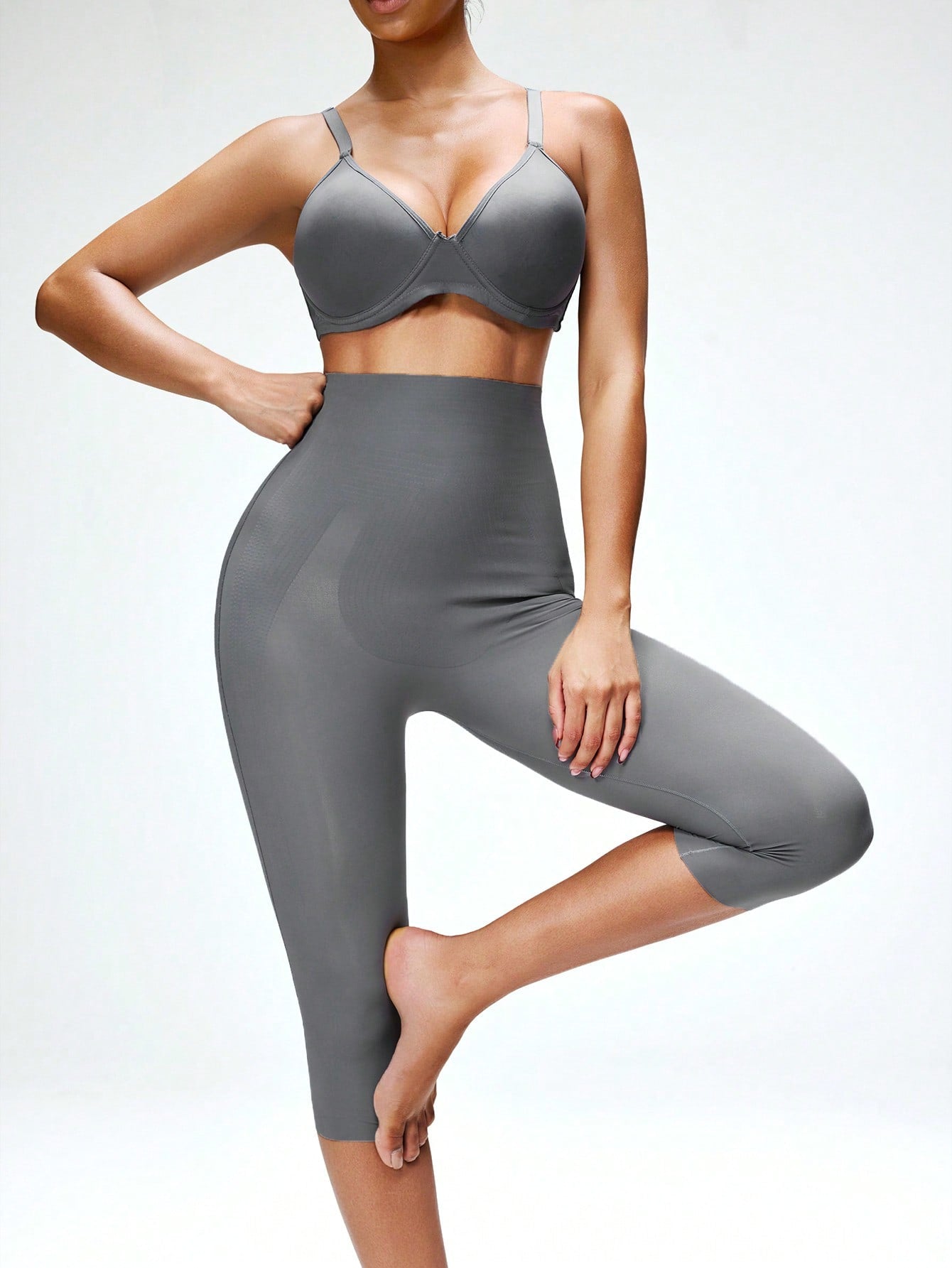 Legging Capri Cintura Alta Compressão Shapewear