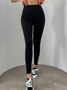 Legging Fitness Cintura Alta Malha Canelada