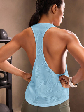 Regata Fitness Nadador Com Decote Profundo Estilo Treino