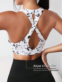 Top Nadador Média Sustentação Com Alças Cruzadas