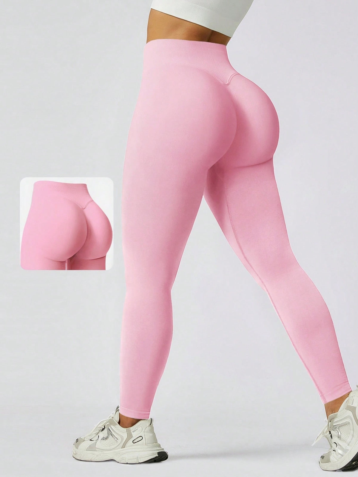 Legging Sem Costura Cintura Alta Efeito Push Modeladora