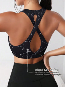 Top Nadador Média Sustentação Com Alças Cruzadas