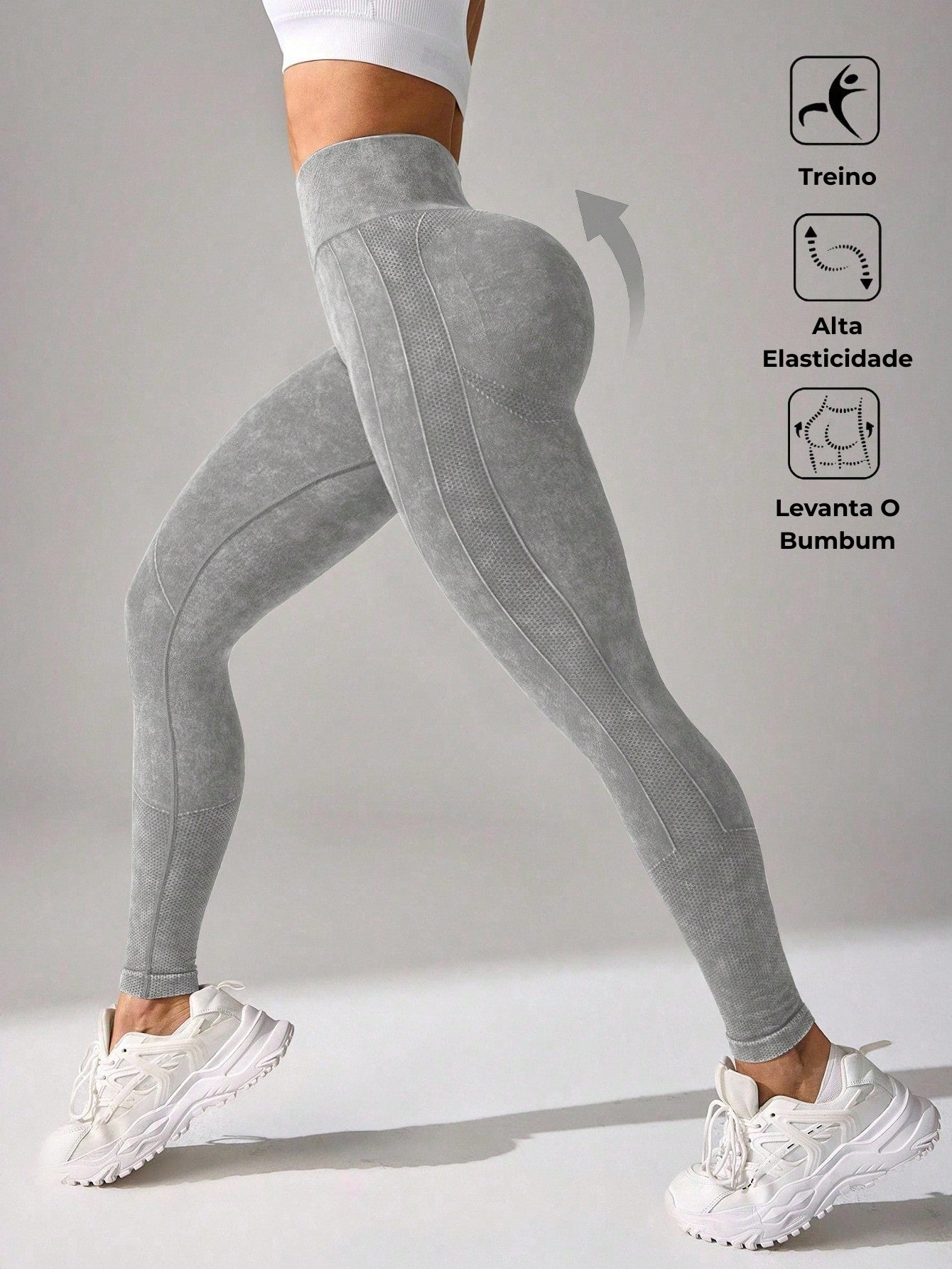 Legging Cintura Alta Modeladora Com Recortes Anatômicos