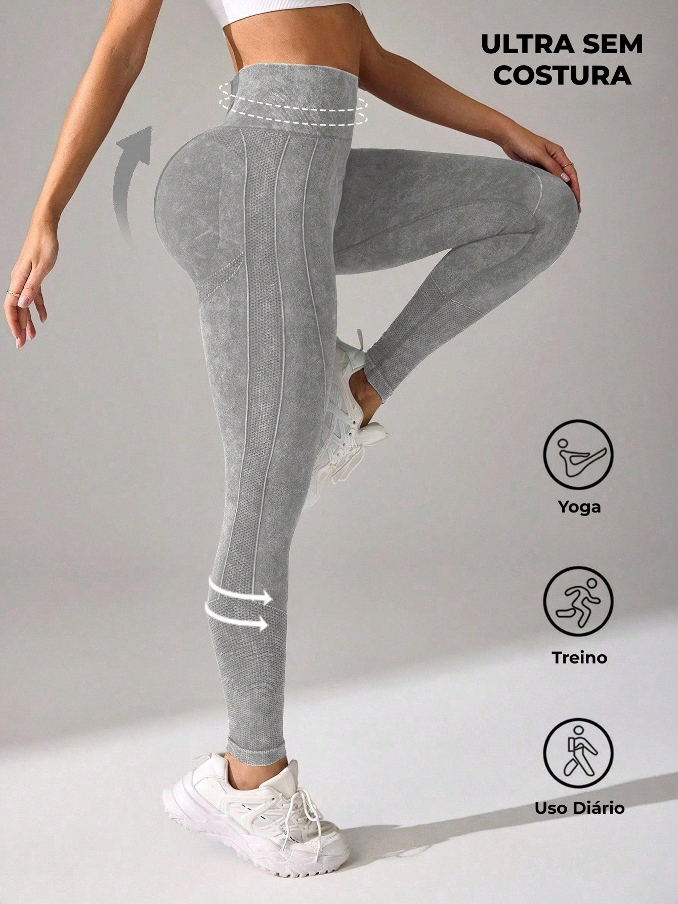 Legging Cintura Alta Modeladora Com Recortes Anatômicos