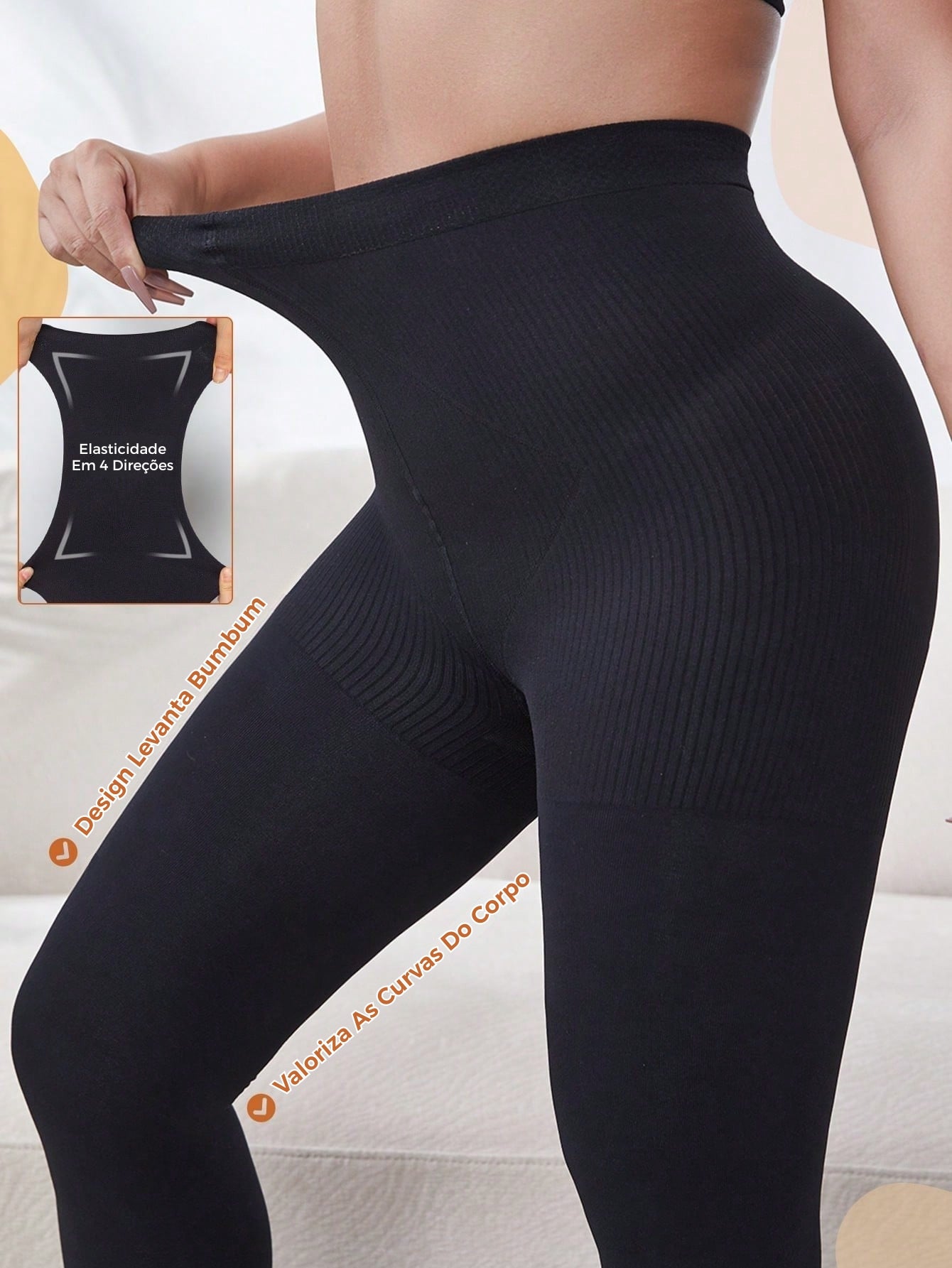 Legging Compressão Graduada Cintura Alta Shapewear