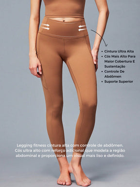 Legging Fitness Cintura Alta Com Suporte Esculpidor