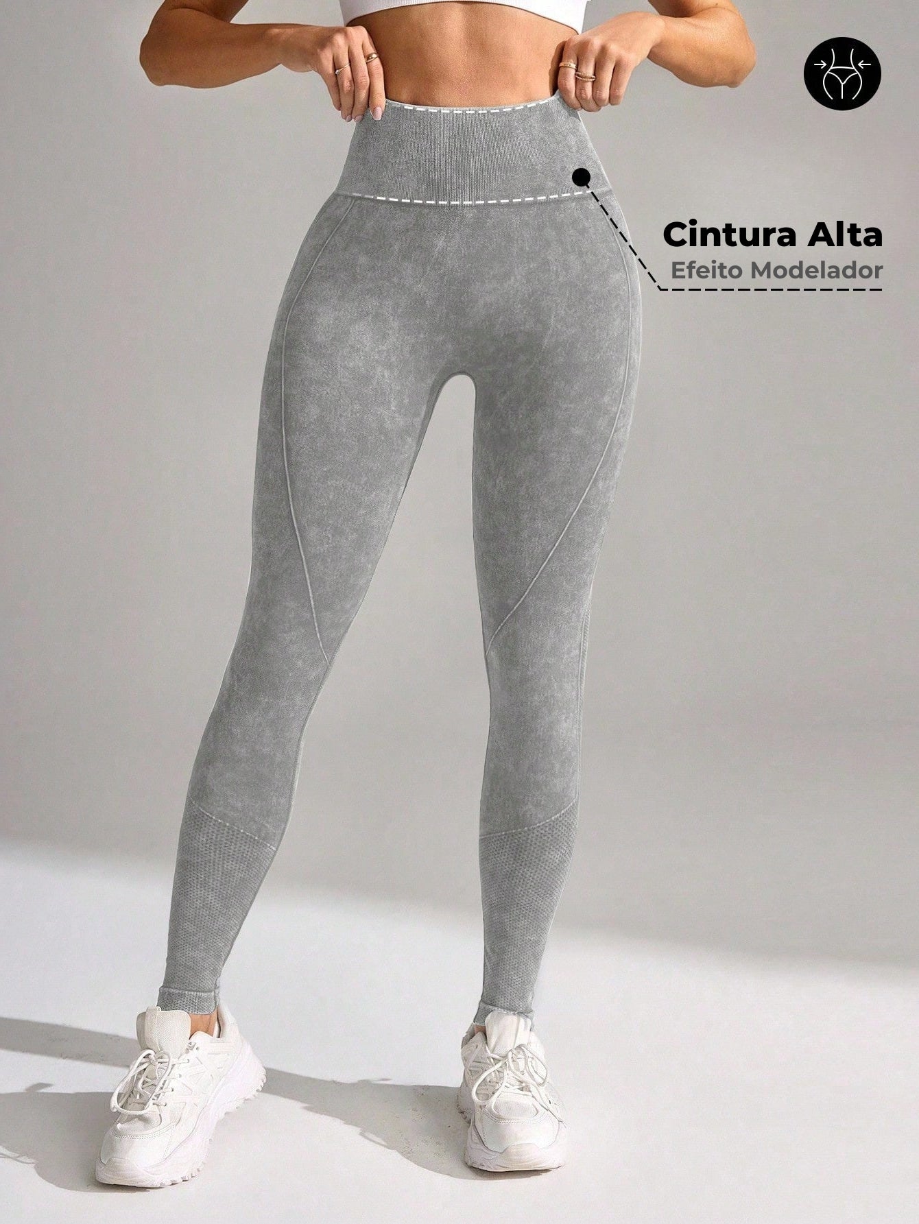 Legging Cintura Alta Modeladora Com Recortes Anatômicos