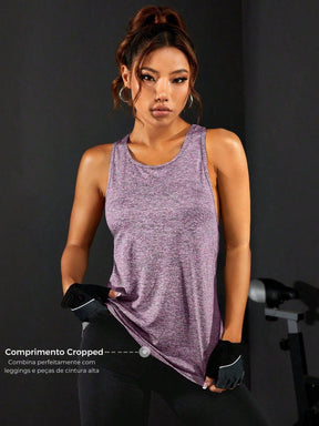 Regata Fitness Com Decote Traseiro Alongado Estilo Treino