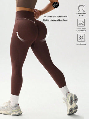 Legging Sem Costura Cintura Alta Efeito Butt Lift