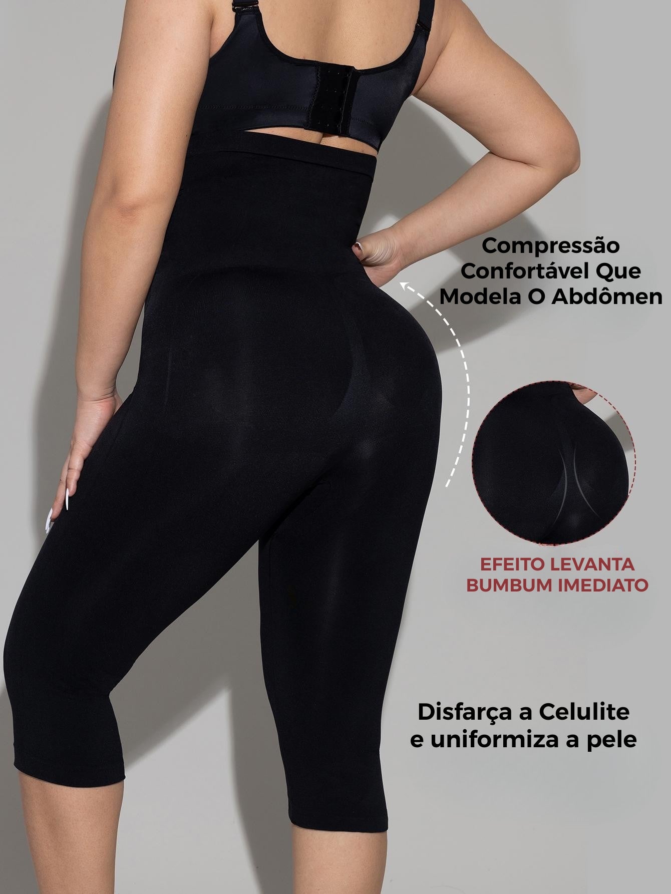 Legging Capri Shapewear Cintura Alta Modeladora
