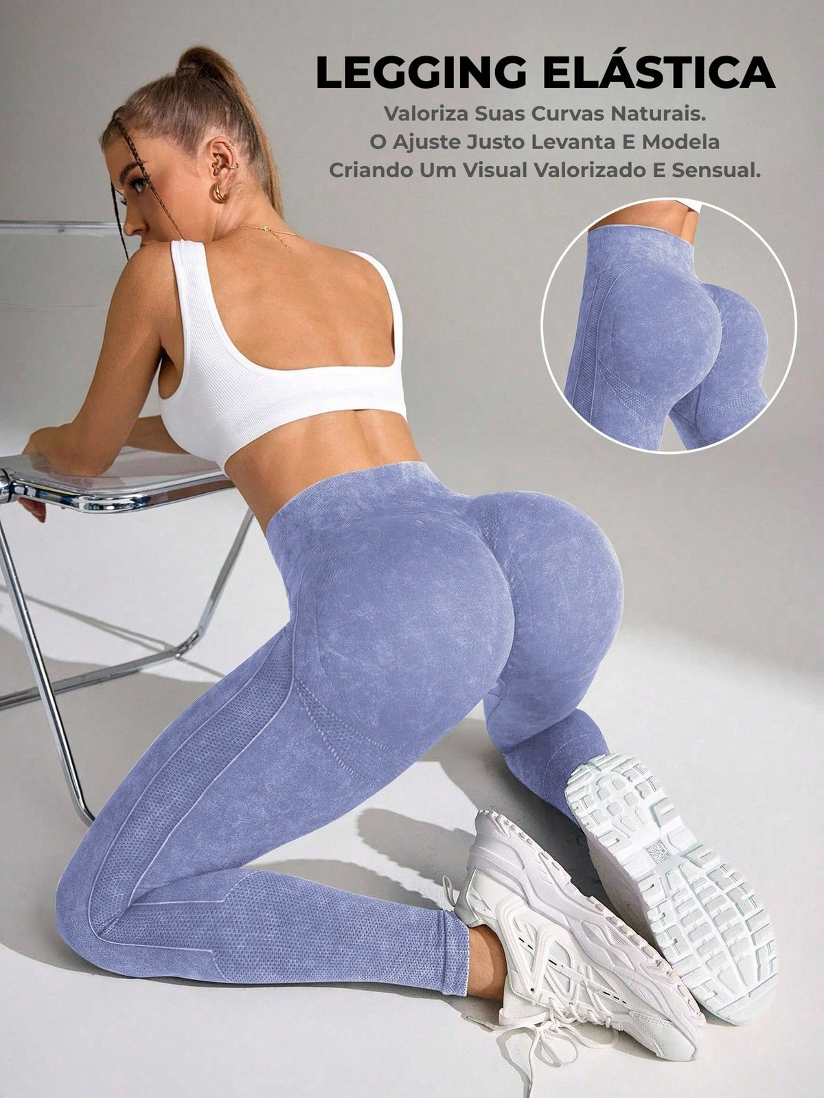 Legging Cintura Alta Modeladora Com Recortes Anatômicos