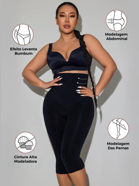 Legging Capri Shapewear Cintura Alta Modeladora
