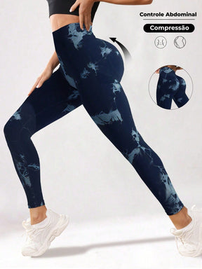 Legging Fitness Estampada Cintura Alta Modeladora