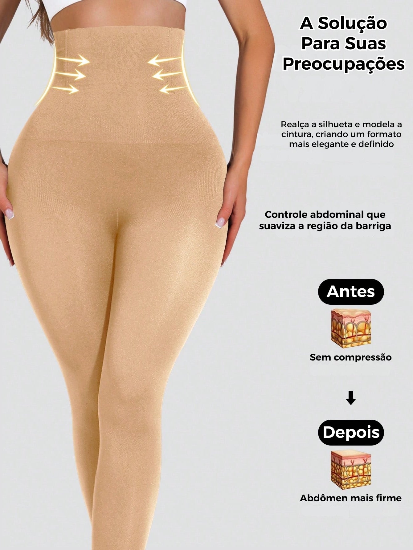Legging Shapewear Cintura Alta Efeito Modelador