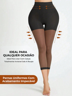 Legging Shapewear Cintura Alta Com Painéis Transparentes