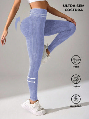 Legging Cintura Alta Modeladora Com Recortes Anatômicos