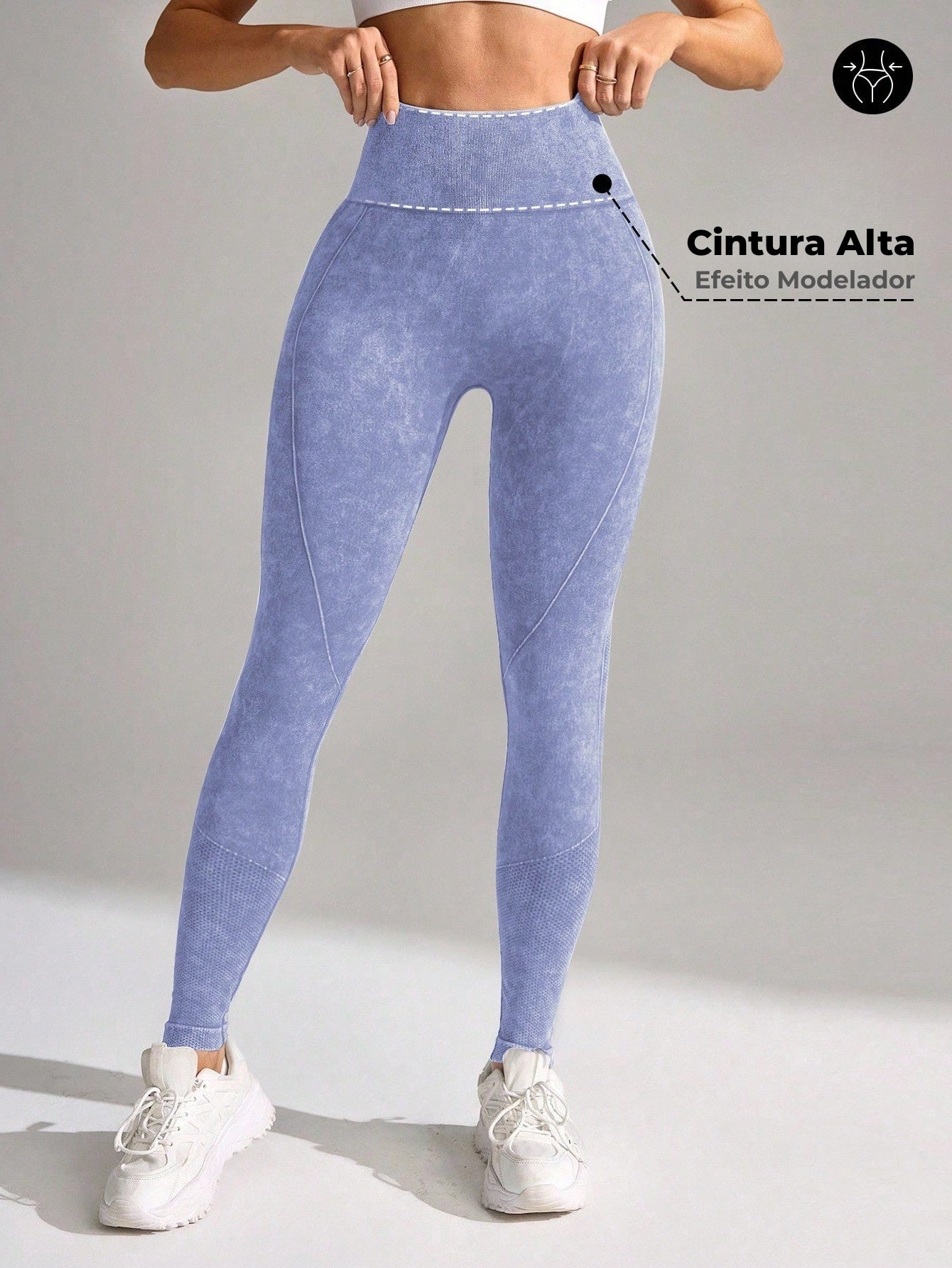 Legging Cintura Alta Modeladora Com Recortes Anatômicos