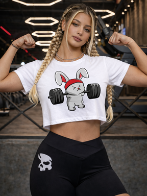 Cropped Fitness Com Estampa Fun De Treino Estilo Treino