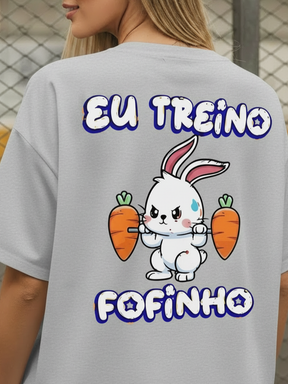 Camisa Fitness Oversized Com Estampa Divertida Estilo Street