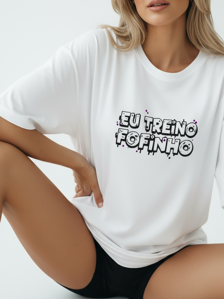 Camisa Fitness Oversized Com Estampa Divertida Estilo Street